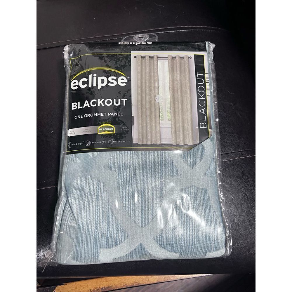 NEW!! Eclipse Hazel Geo Harbor Blackout Grommet Curtain Panel Geometric - Picture 3 of 15